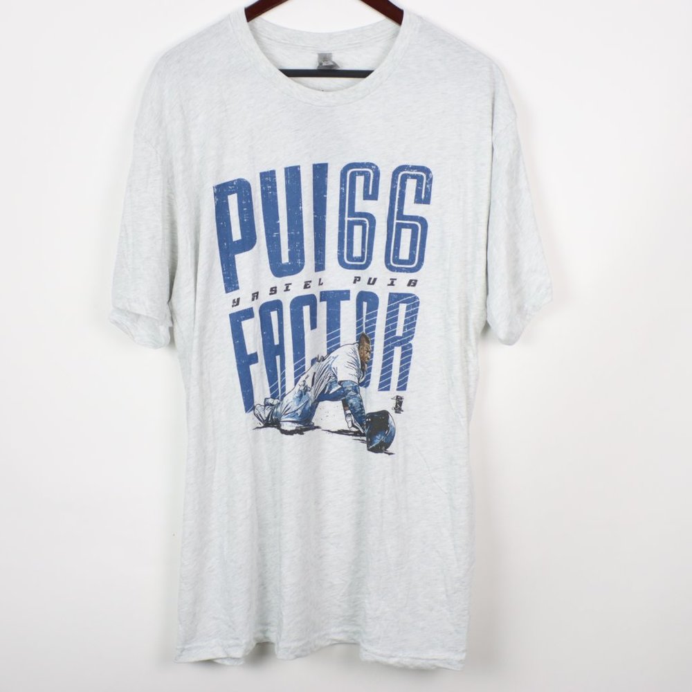 NEW 500 LEVEL Mens Los Angeles LA Dodgers Yasiel Puig Factor Shirt 2XL